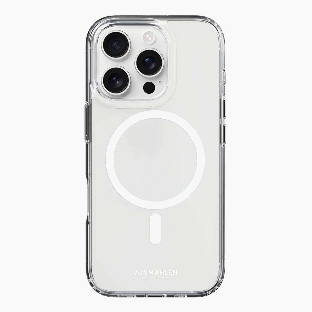 Vonmählen Transparent Case, Cover, Apple, iPhone 16 Pro, 16 cm (6.3"), Transparent, Weiß-0