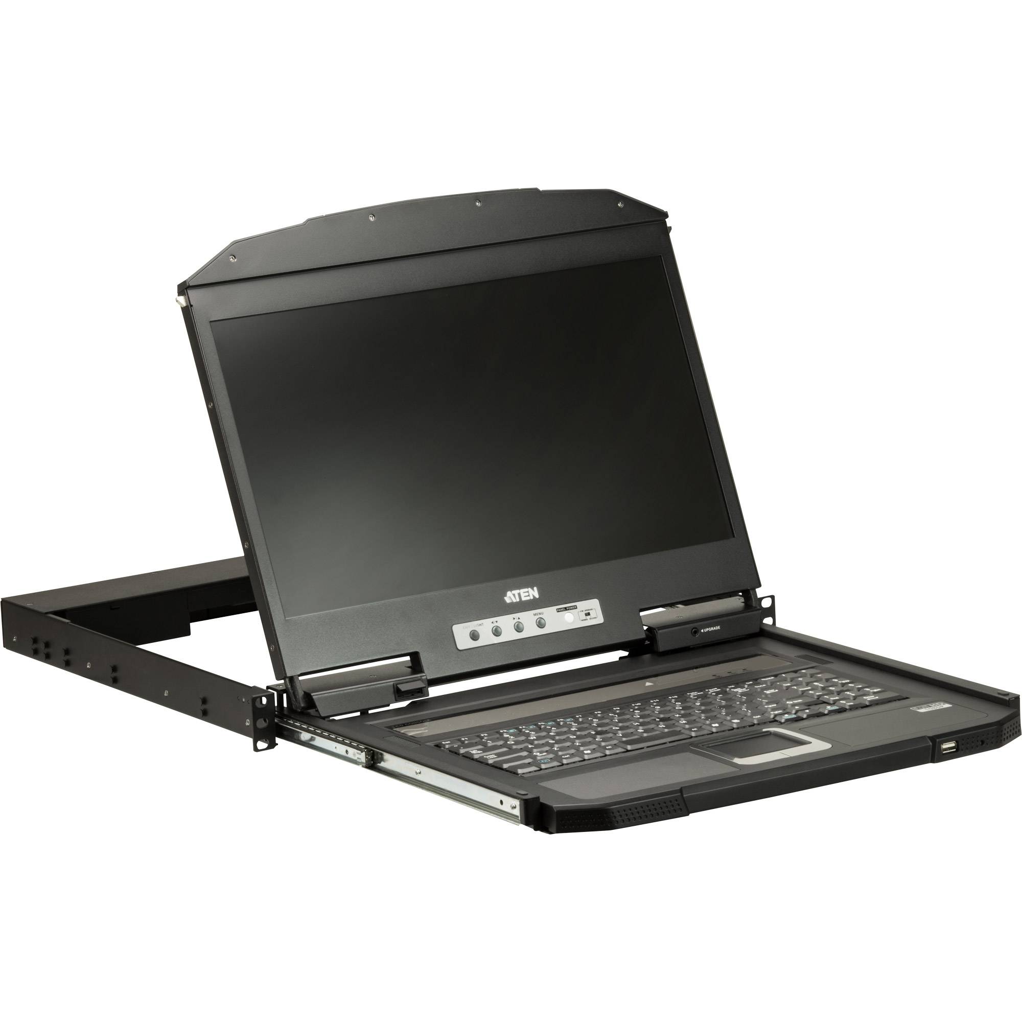 ATEN CL3100NX US Kurze Tiefe Single Rail 18,5"-LCD Konsole (USB, VGA), US-Layout-1