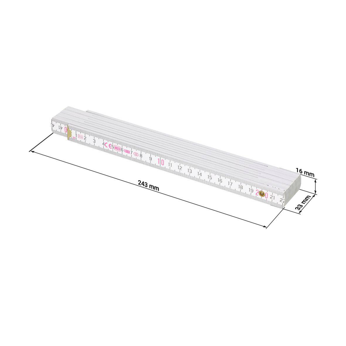 Zollstock "Craft", Classic, 2m, weiß-4
