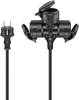 Goobay 65437 Dreifach Verlängerungskabel Schutzkontaktstecker 250V Schutzkontakt 5 Meter Outdoor Verlängerung Schwarz
