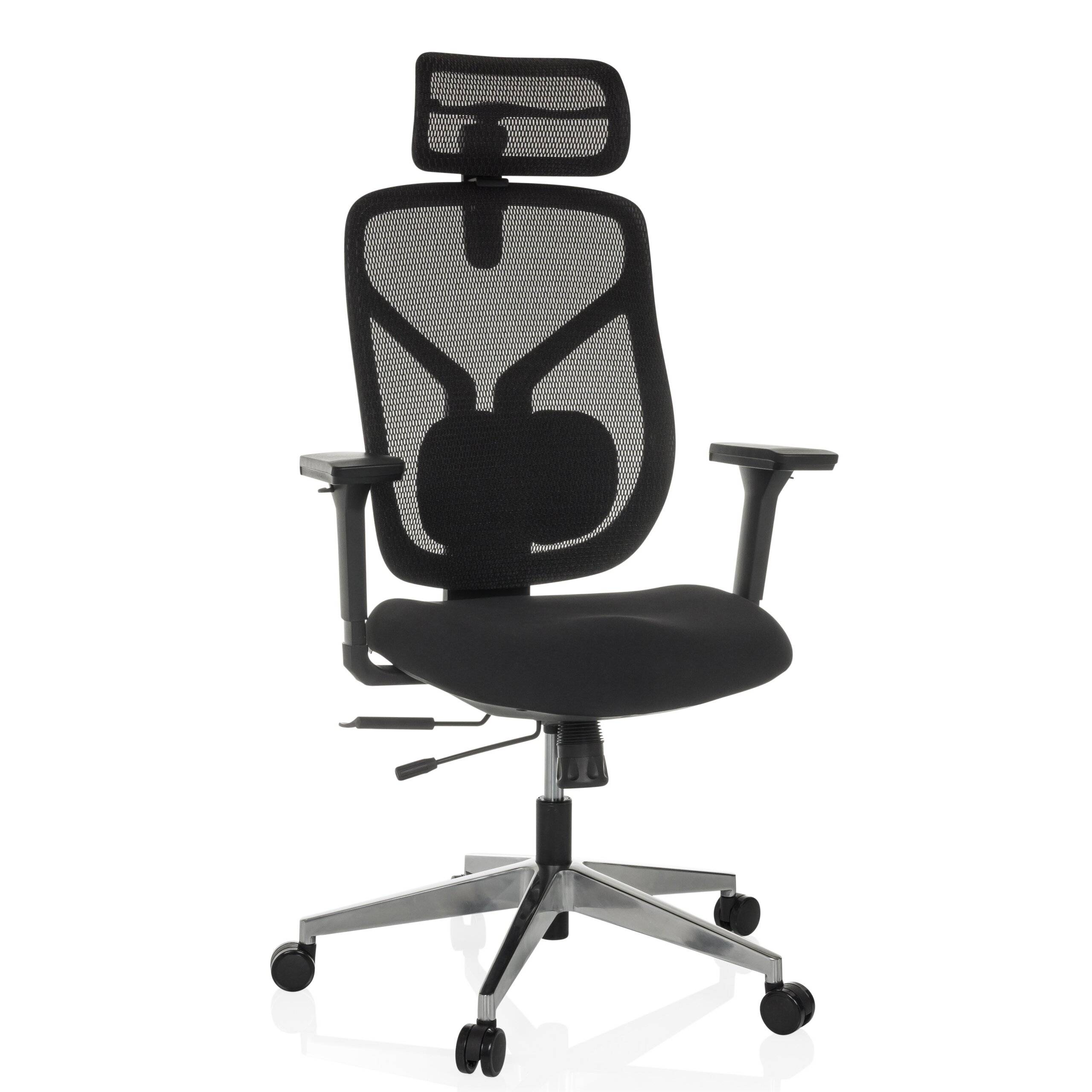 Bürostuhl Chefsessel CASSILIS B Sitz Stoff Rücken Netz schwarz hjh OFFICE-0