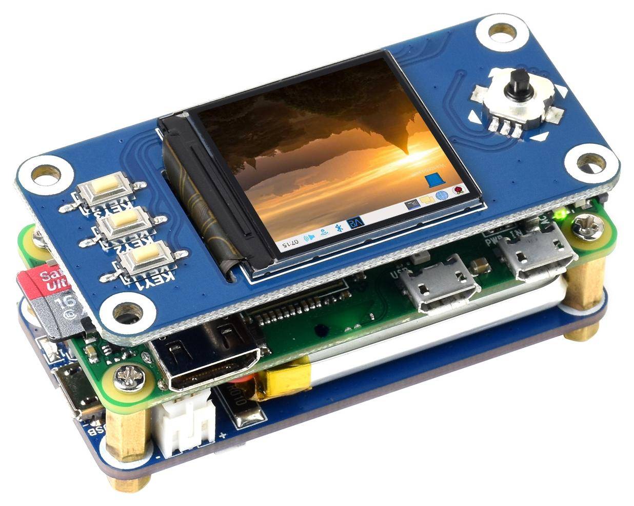 Waveshare UPS HAT C für Raspberry Pi Zero, I2C Batterieüberwachung, Li-po 1000mAh, Schutzschaltungen-2