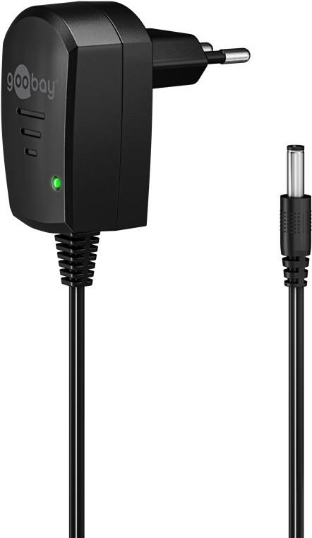 Goobay 64982 5V Netzteil DC Stecker 5,5 x 2,1mm Ladegerät 1A / 5W Festspannung Steckernetzteil Netzadapter Schwarz-1
