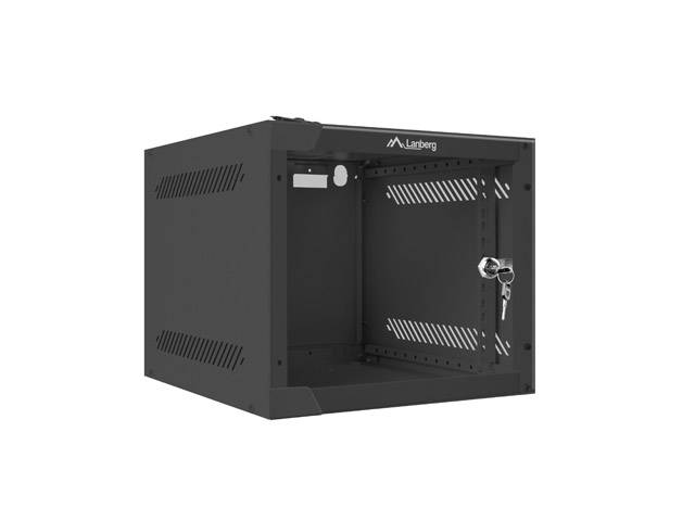 LANBERG 10 4U 280x310 Wandgehäuse Glastür (FlatPack) sw Multimedia-Technik 10 Gehäuse und-0