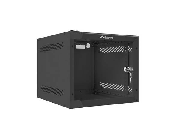 LANBERG 10 4U 280x310 Wandgehäuse Glastür (FlatPack) sw Multimedia-Technik 10 Gehäuse und