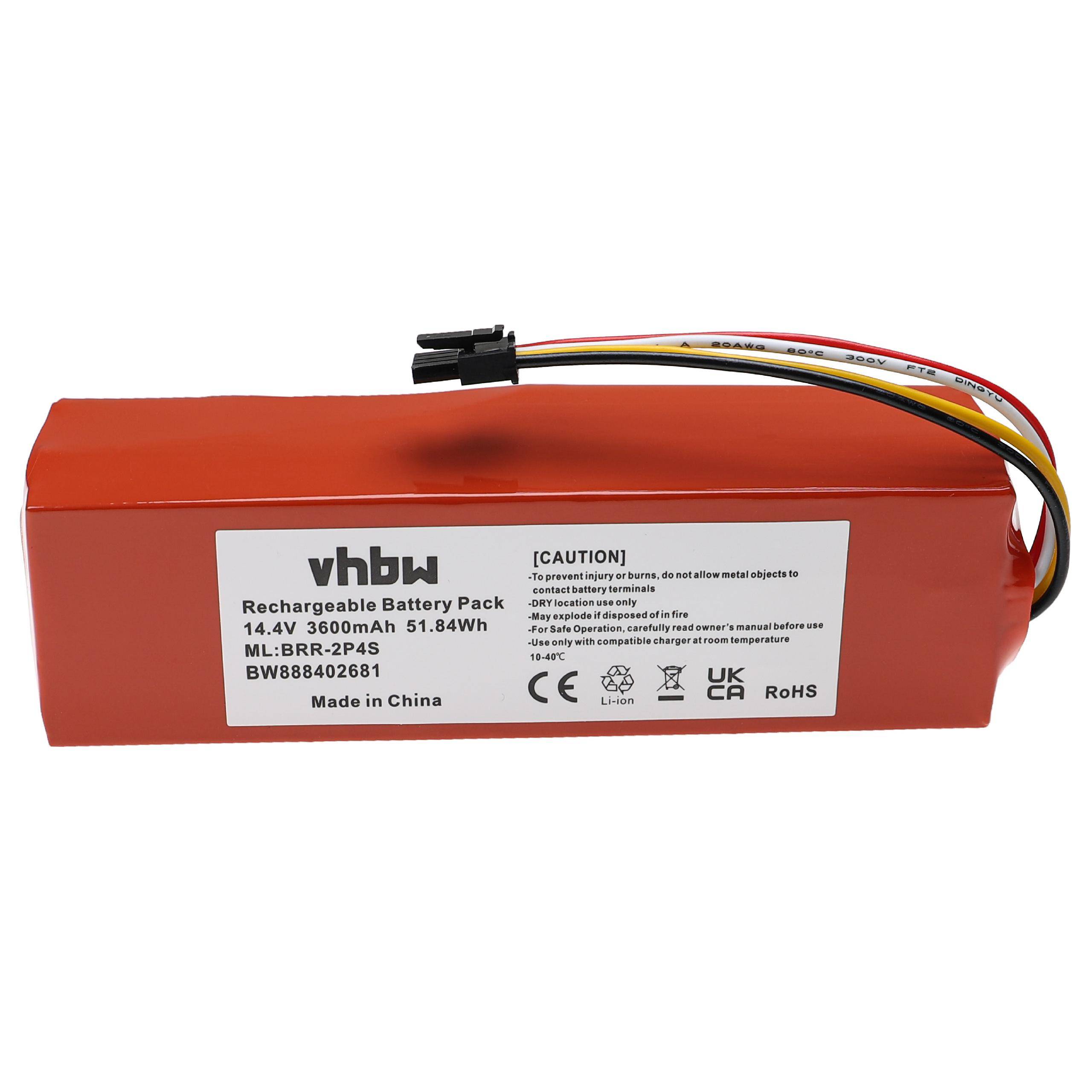 vhbw Akku kompatibel mit Xiaomi Roborock Q7 Q702-00 | Q7 Max Q7M52-00 Q380RR, Q7 Q702-00 Q400RR Saugroboter (3600 mAh-0