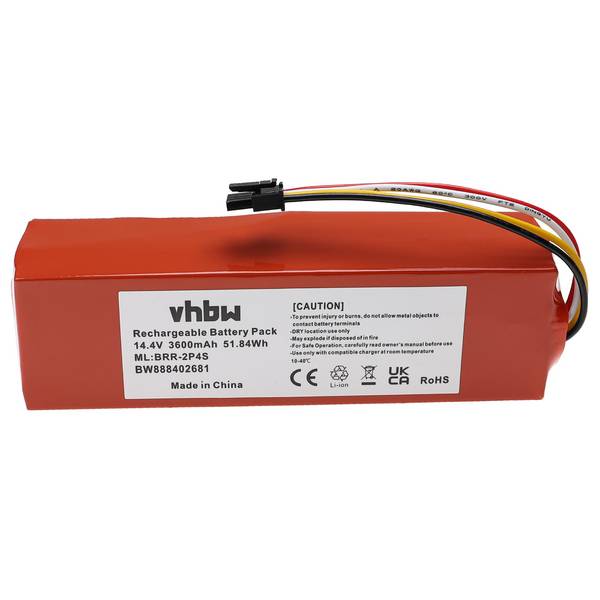 vhbw Akku kompatibel mit Xiaomi Roborock Q7 Q702-00 | Q7 Max Q7M52-00 Q380RR, Q7 Q702-00 Q400RR Saugroboter (3600 mAh