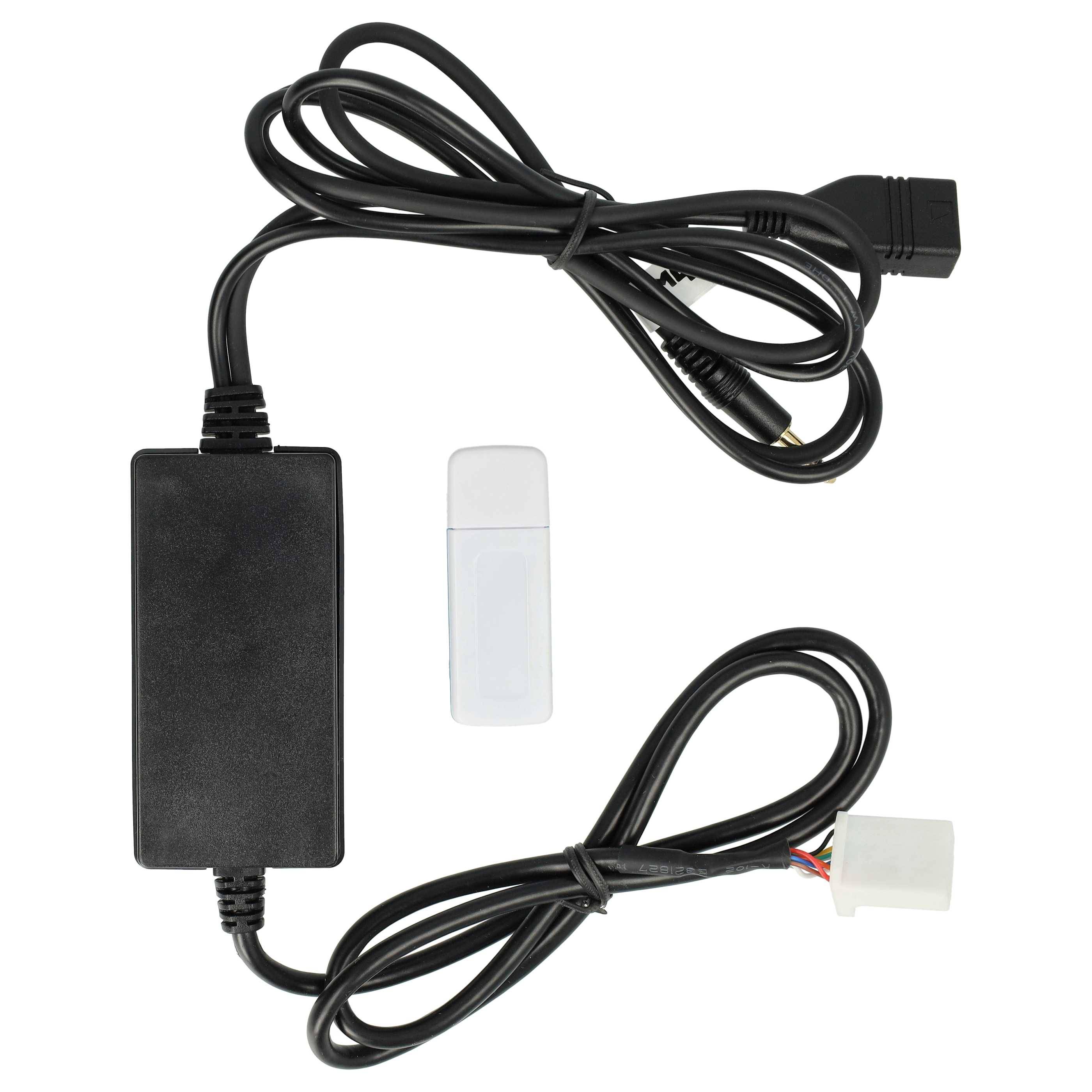 vhbw AUX USB Audio Adapter Kabel KFZ Radio (145 cm) kompatibel mit Toyota Venza 2009-2010, Yaris 2006-2010 Auto-3