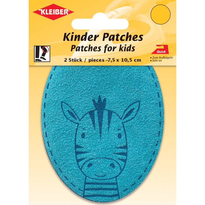 KLEIBER Applikation "Zebra", hellblau, 2er Blister-0