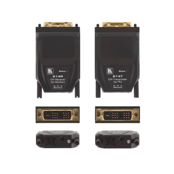 KRAMER 614R/T(SET)/EU - Optischer Übertrager und Empfänger mit Einzelfaser (4,95 GBit/s | DVI über steckbares LWL-Kabel)