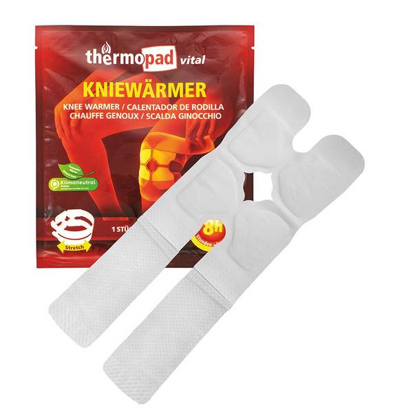 Thermopad 10x 4er-Pack für bis zu 8 Stunden Wärme am Knie I Stretchbänder + Klettverschluss