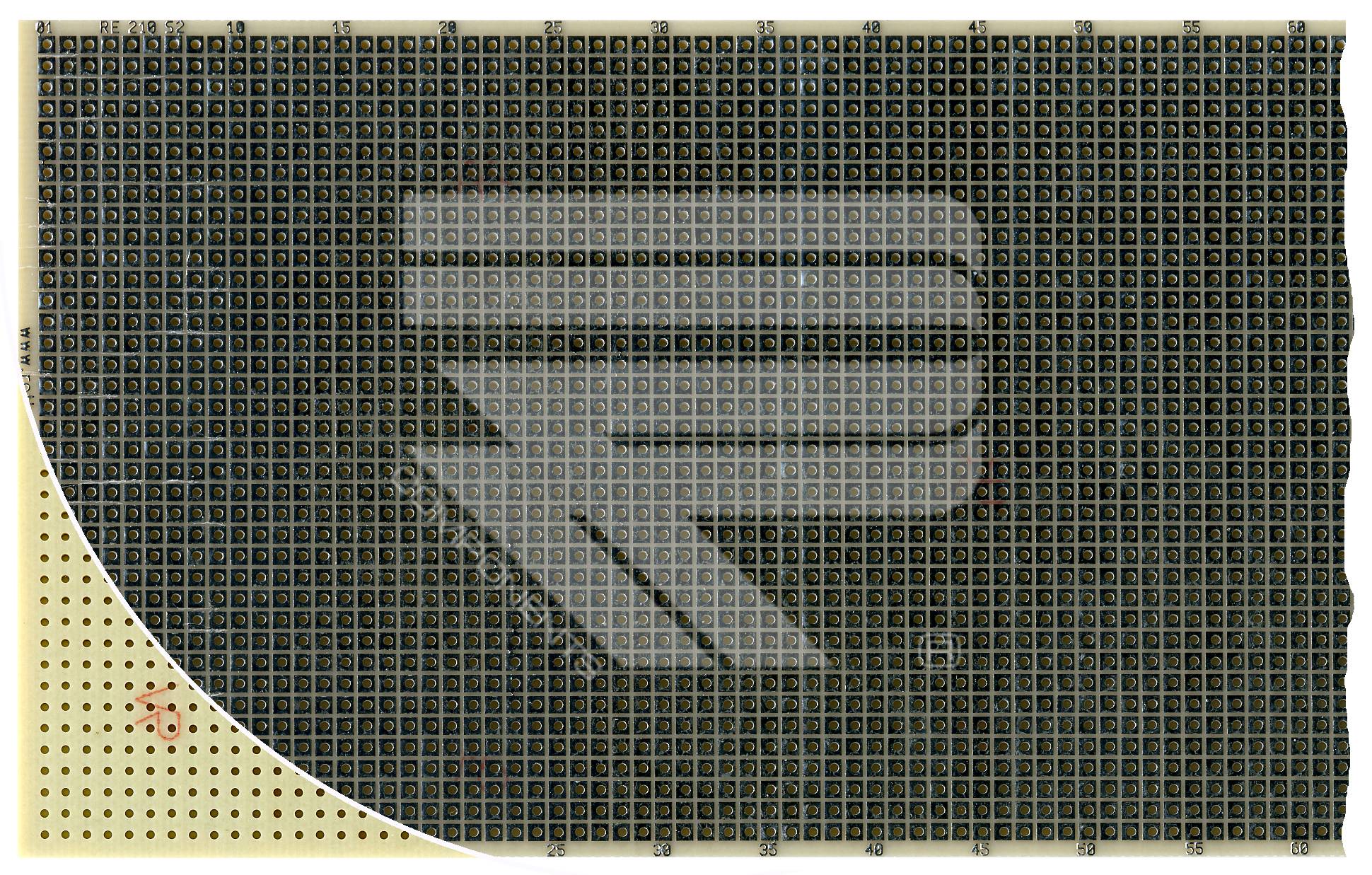 Roth Elektronik RE210-S2 Laborkarte CEM3 220 x 100 mm 1,5 mm einseitig RM 2,54 Ø 1 mm 35 µm-0
