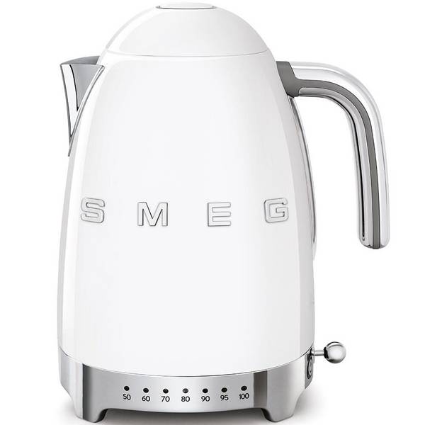 Smeg KLF04WHEU, 1,7 l, 2400 W, Weiß, Kunststoff, Edelstahl, Regelbare Temperatur, Wasserstandsanzeige