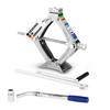 alca® Scherenwagenheber Kompakt 0,8 t, Hubhöhe 100-320 mm, TÜV-Zertifiziert drehbarer Sattel, höhenverstellbar, mit