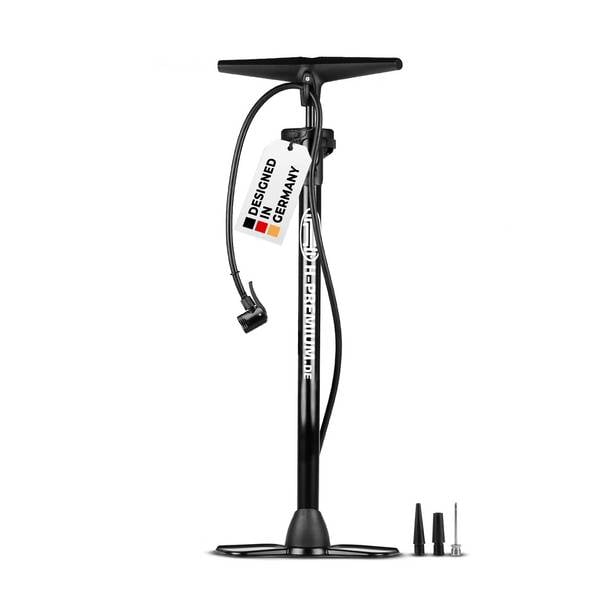 HEYNER® Hand-Luftpumpe mit Manometer, Black Edition