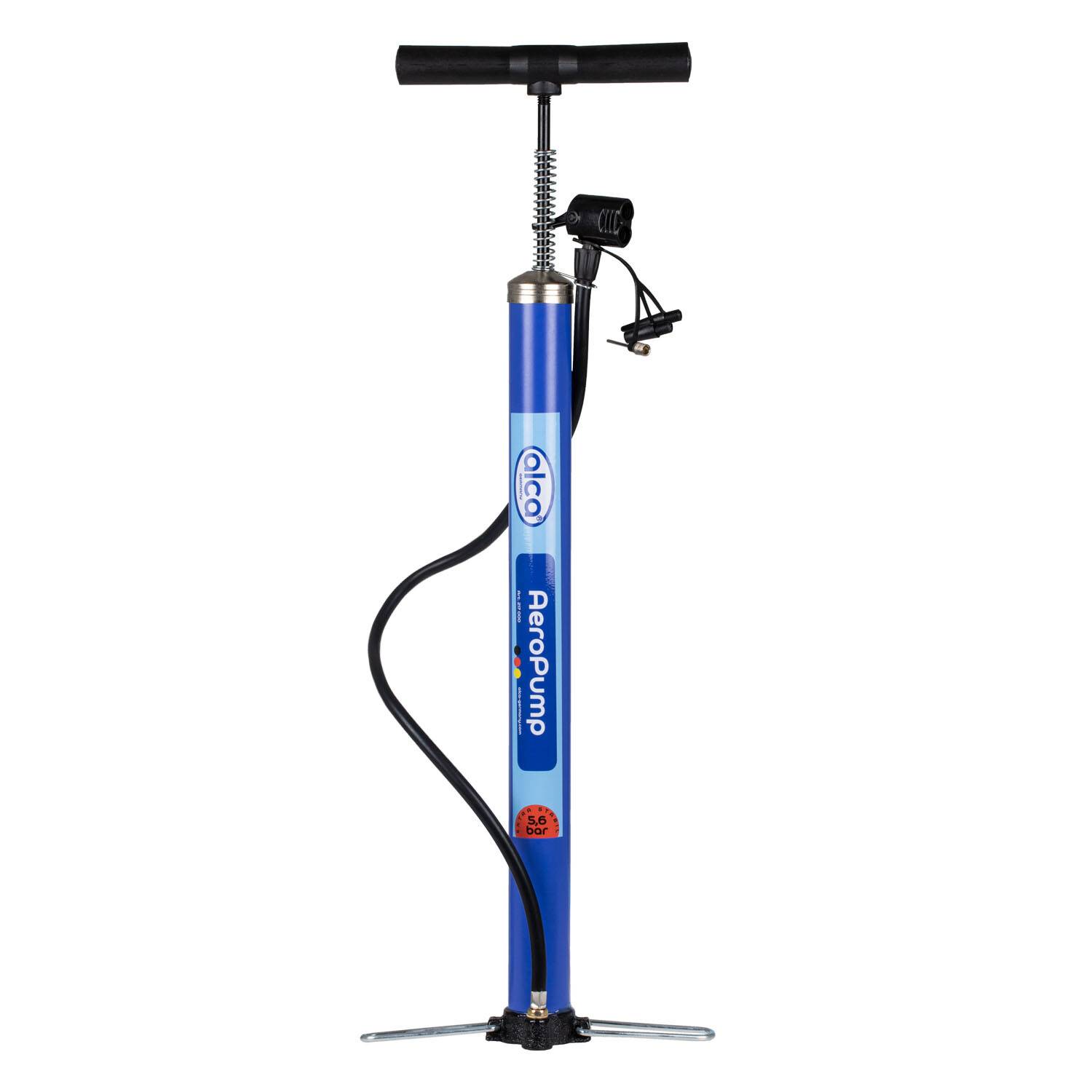 alca® Luftpumpe für Fahrrad 5,6 bar, mit Adaptern für Schlauchventile-0