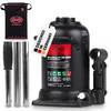 HEYNER® hydraulischer Stempelwagenheber 10 t, Hubhöhe 210-520 mm Unterstell-Flaschenheber für Auto & SUV, mit