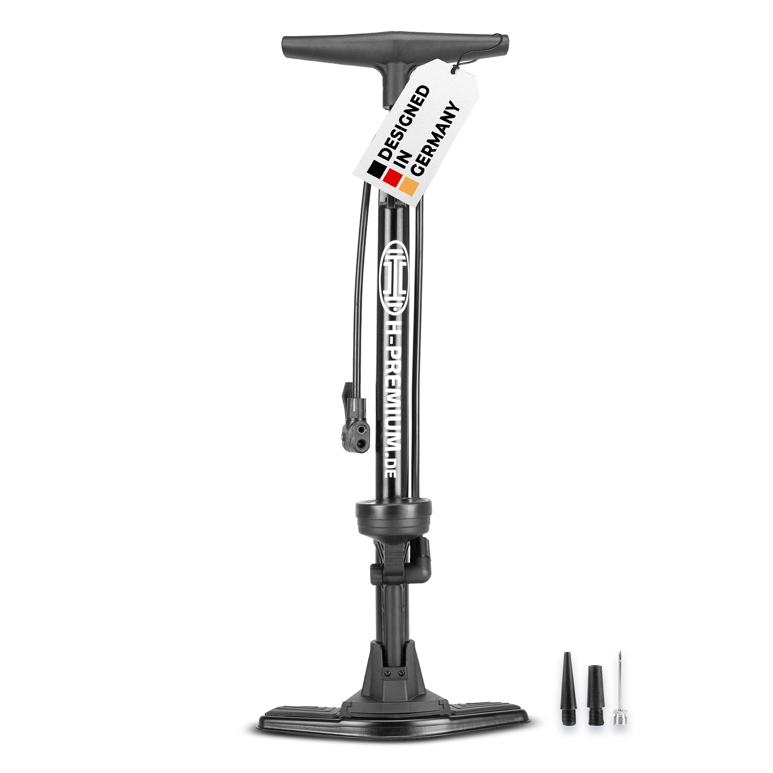 HEYNER® Standluftpumpe mit 11 bar, Fahrradpumpe mit Multi-Ventil-Anschluss-0