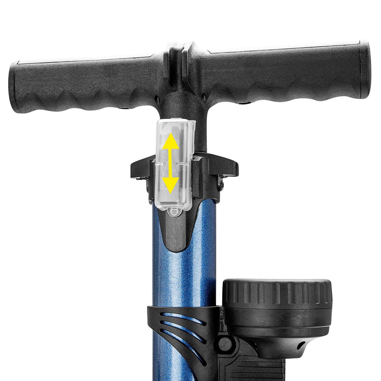 alca® Handpumpe 11 bar, Manometer, Fahrradpumpe Auto Luftpumpe, 60 cm für Multi-, Schrader-, Dunlop- &-1