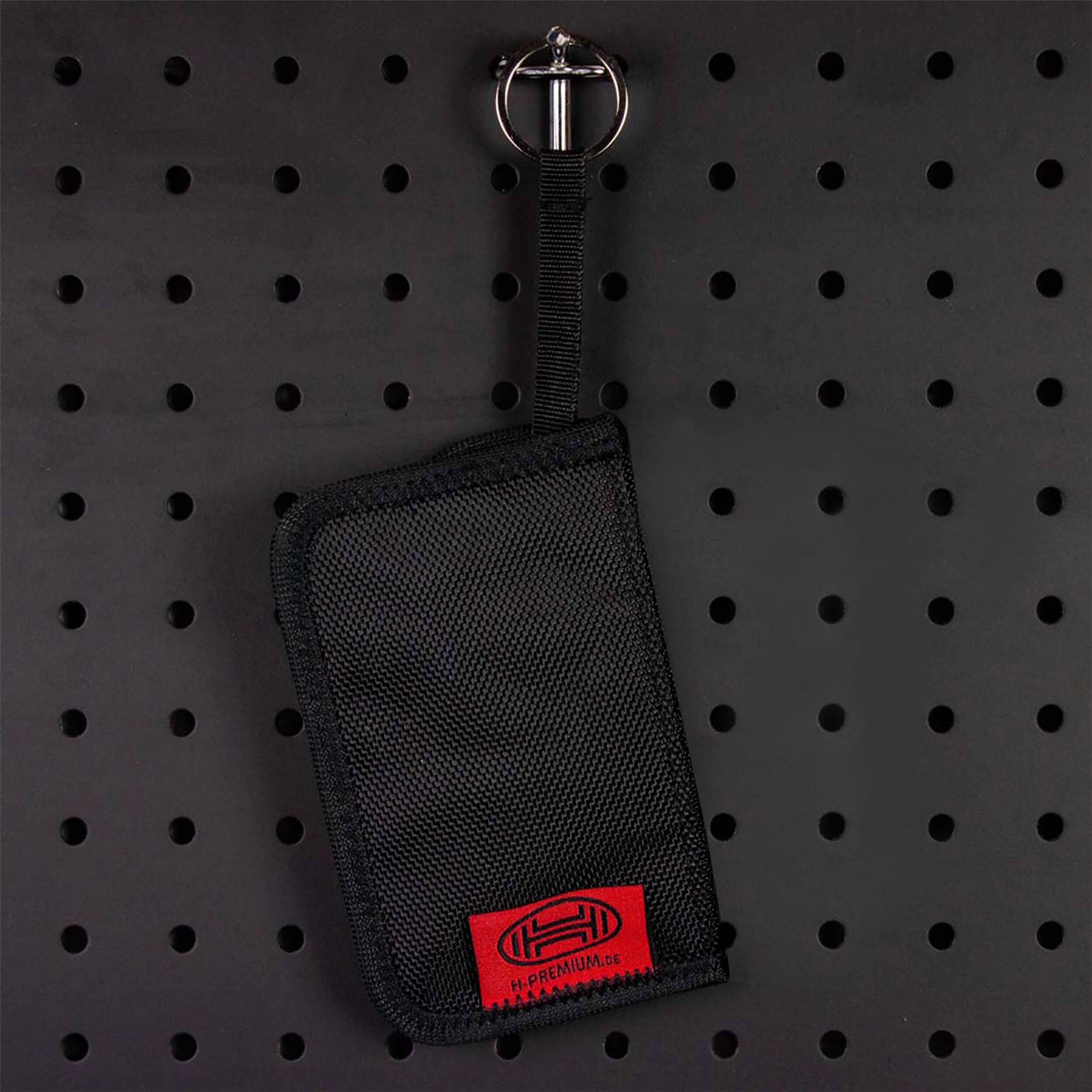 HEYNER® Schlüsseltasche mit RFID Schutz aus Oxford-Gewebe für Autoreisen Integrierter Signalblocker, Keyless-Go-2