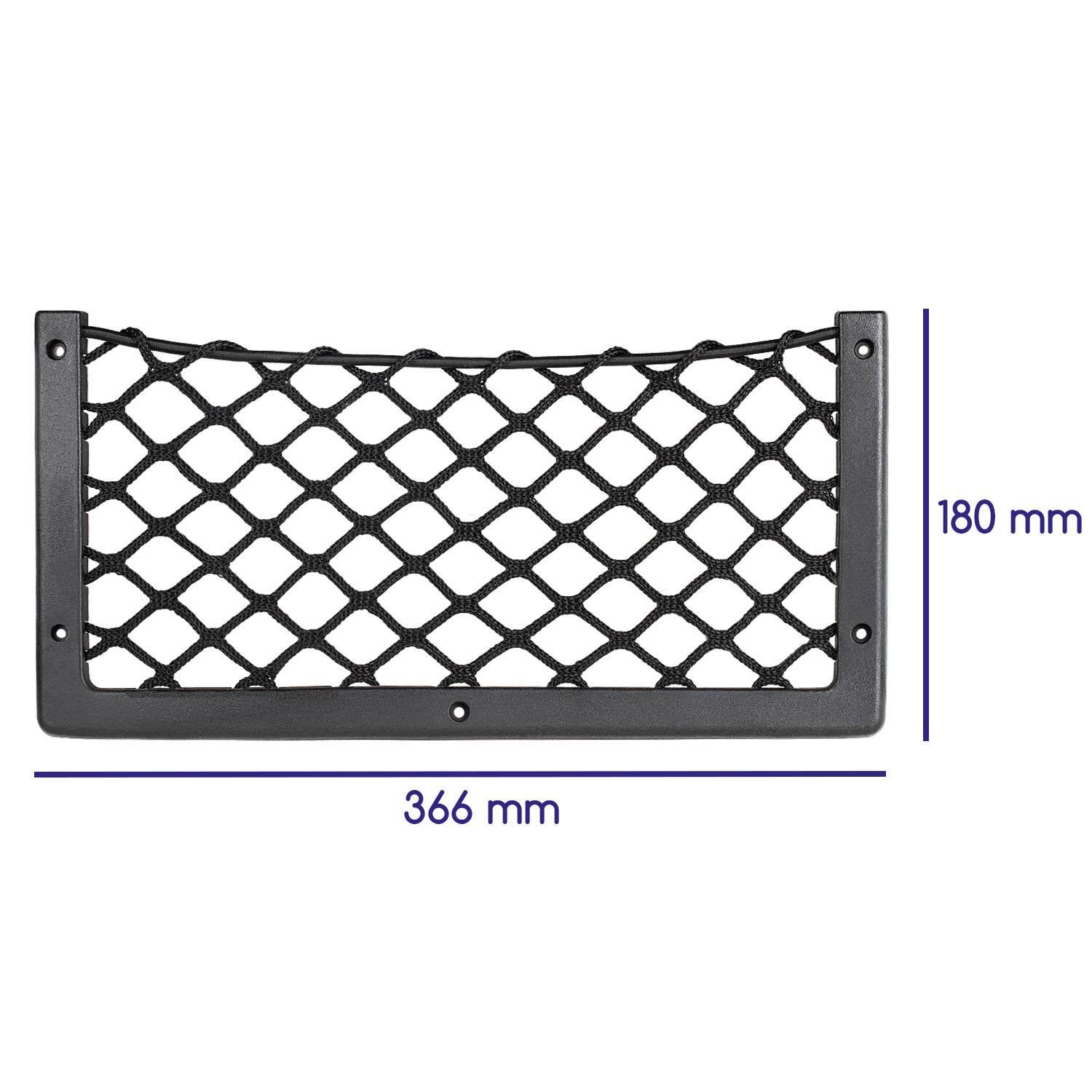 alca® Ablagenetz M für Camping und Auto Innenraum Universal 36,6 x 18 cm Extra stabiler Kunststoffrahmen, Reißfestes-2