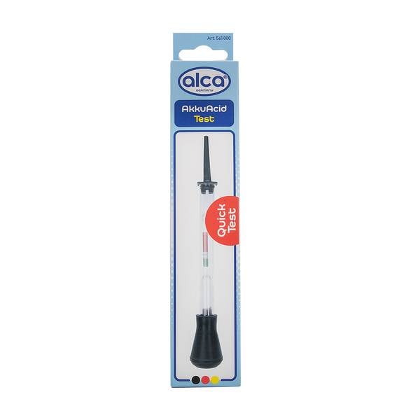 alca® Batteriesäure-Prüfer Glaszylinder 17 cm Ladezustand-Test Misst Dichte der Flüssigkeit, Skala zeigt