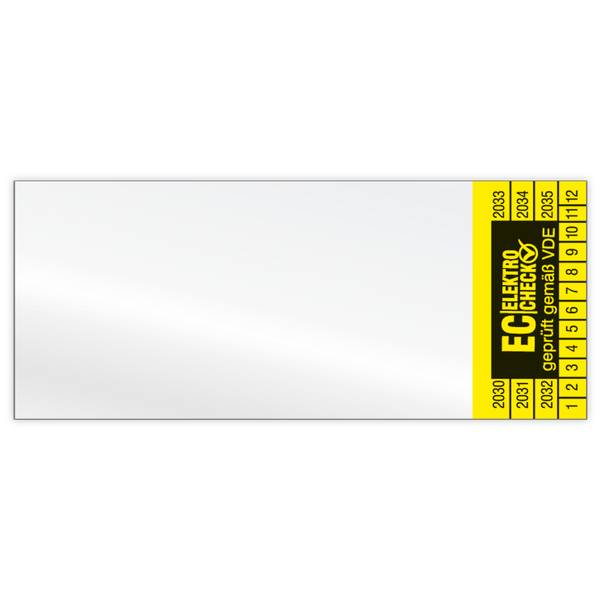 Kabelprüfplakette, EC Elektro Check geprüft gemäß VDE, 2030 - 2035, Vinylfolie, 60 x 25 mm, 80/Heft