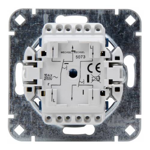 KOPP 507300001 - Unterputz Wechsel/Wechselschalter-Sockel (ohne Abdeckung | 250V | 10AX | 10A | IP20) - aluminium-2
