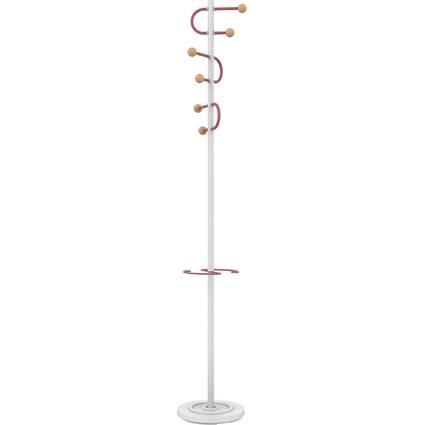 UNiLUX Garderobenständer STUDIO, Höhe: 1.750 mm, weiß/rot-0