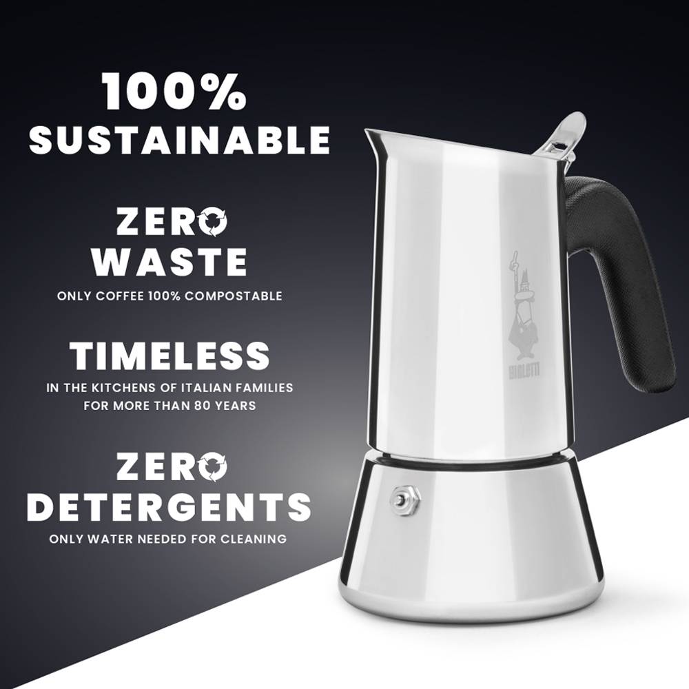Bialetti Venus box, Mokka-Kanne, 0,1 l, Silber, Edelstahl, 2 Tassen, Polypropylen (PP)-4