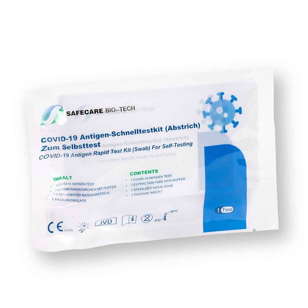 Safecare COVID-19 Antigen Rapid Test Kit – Nasal Swab 1er Pack