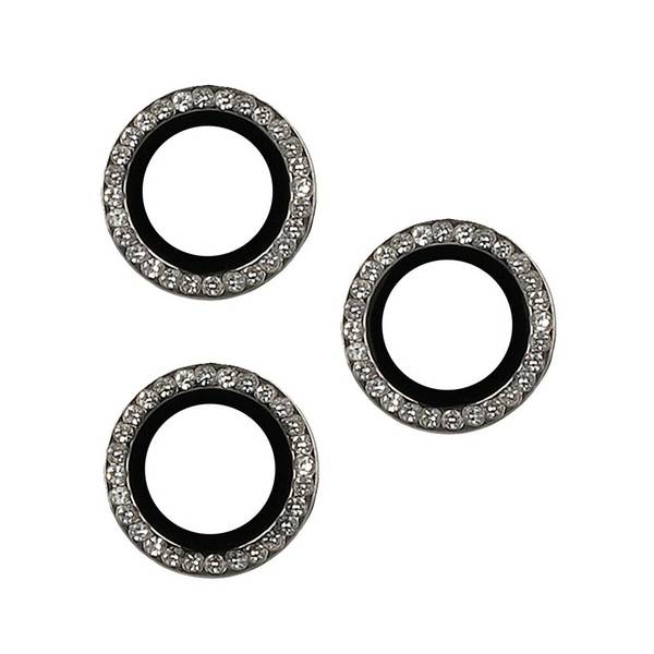 Lens Shield Glas Kameraglas kompatibel mit iPhone 16 Pro Max Grau Diamond