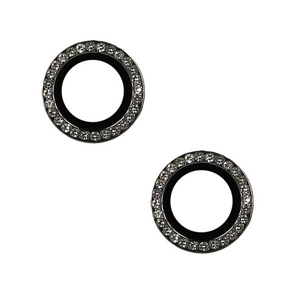 Lens Shield Glas Kameraglas kompatibel mit iPhone 16 Schwarz Diamond