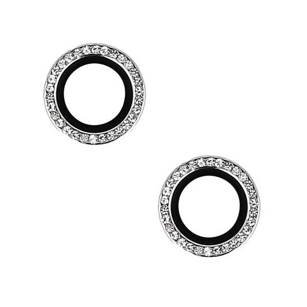 Lens Shield Glas Kameraglas kompatibel mit iPhone 16 Plus Silber Diamond
