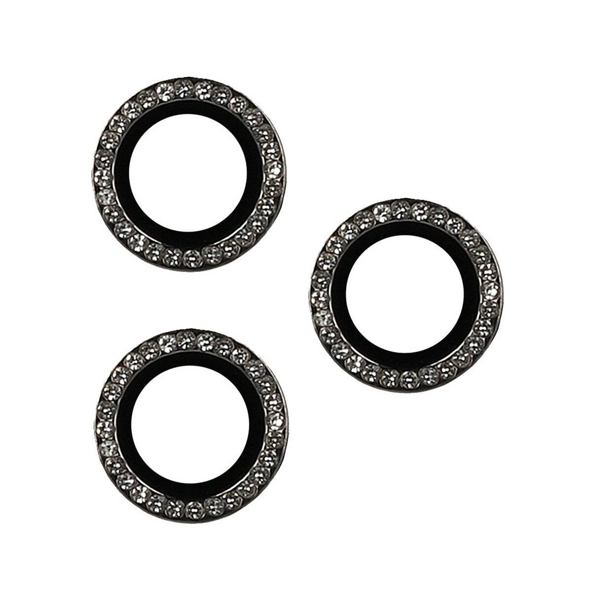 Lens Shield Glas Kameraglas kompatibel mit iPhone 16 Pro Max Schwarz Diamond-0