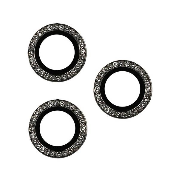 Lens Shield Glas Kameraglas kompatibel mit iPhone 16 Pro Max Schwarz Diamond