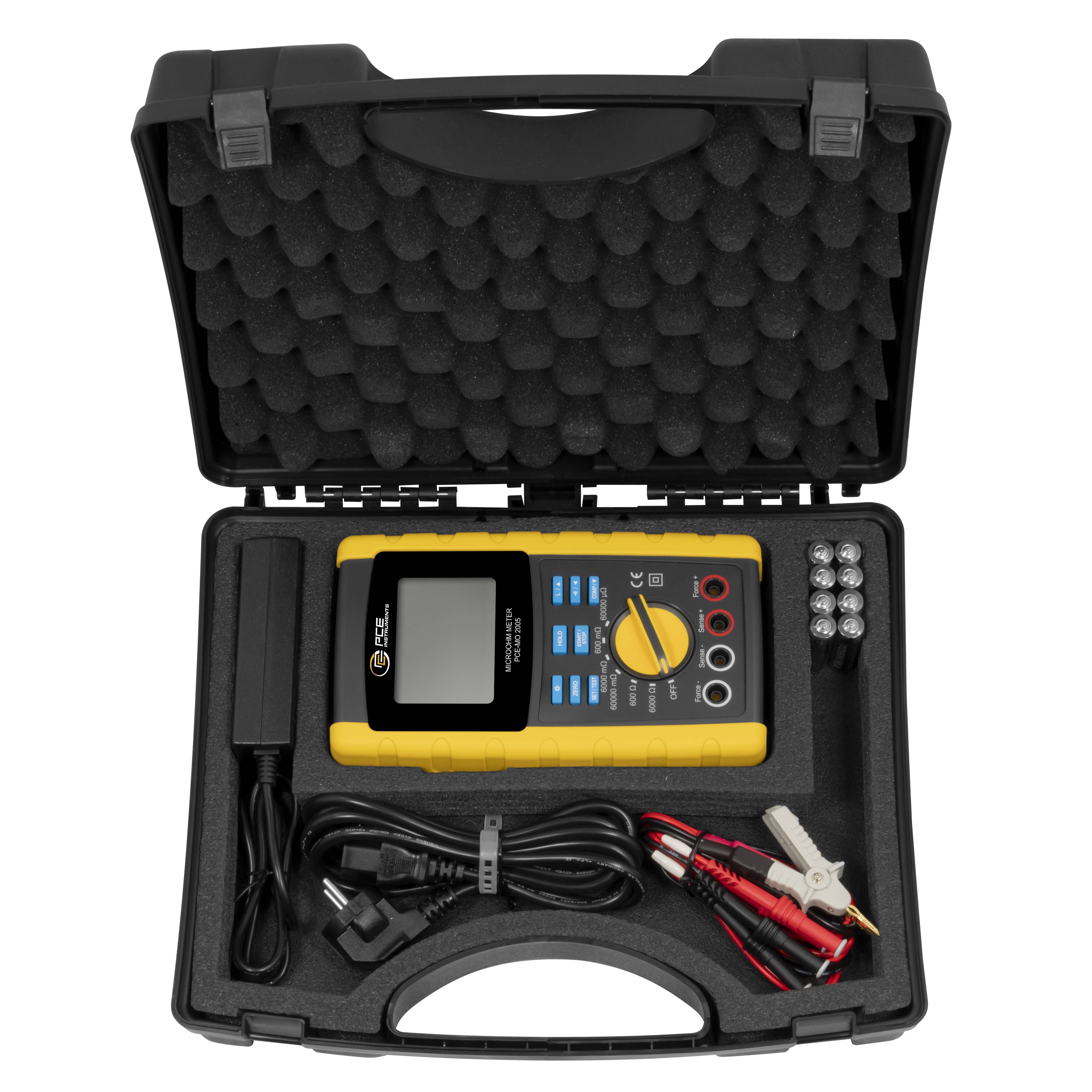 PCE Instruments Ohmmeter PCE-MO 2005 4-Leiter-Messmethode|0 µΩ..6000 Ω |6 wählbare Messbereiche |Widerstand Induktivität-6