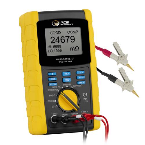 Thumbnail - PCE Instruments Ohmmeter PCE-MO 2005 4-Leiter-Messmethode 0 µΩ..6000 Ω 6 wählbare Messbereiche Widerstand Induktivität