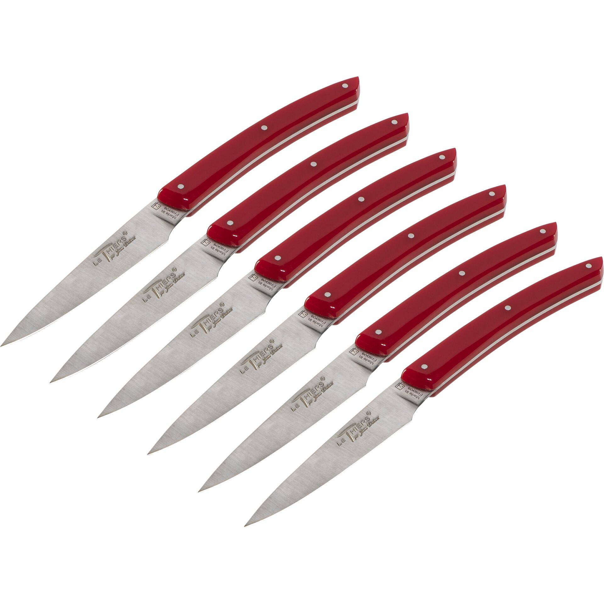 Jean Dubost Messer Set 6 tlg. Acrylic Red J06TA720A20357-1