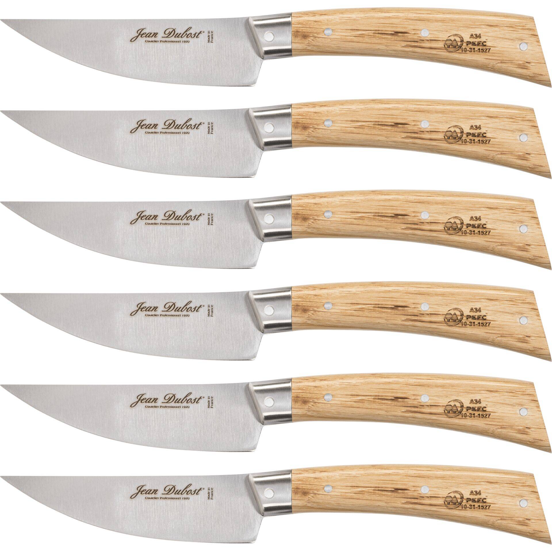 Jean Dubost Steakmesser Set 6 tlg. Eiche-0