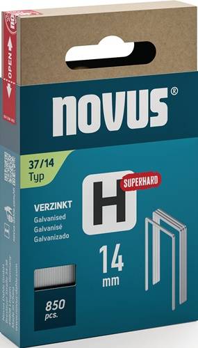 Feindrahtklammer H Typ 37 Klammer-B.10,6mm 14mm 0,75mm superhart 850 St.NOVUS