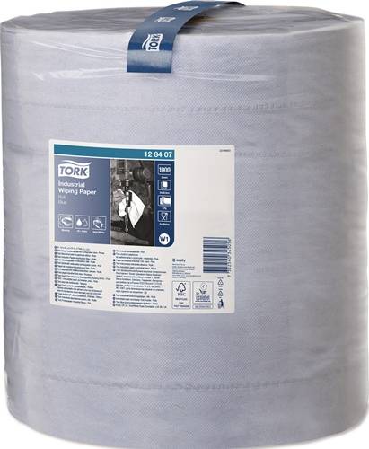Putztuch TORK 128407 L.ca.340 mxB.ca.369mm blau 3-lagig 1000 Blatt/Rolle TORK-0