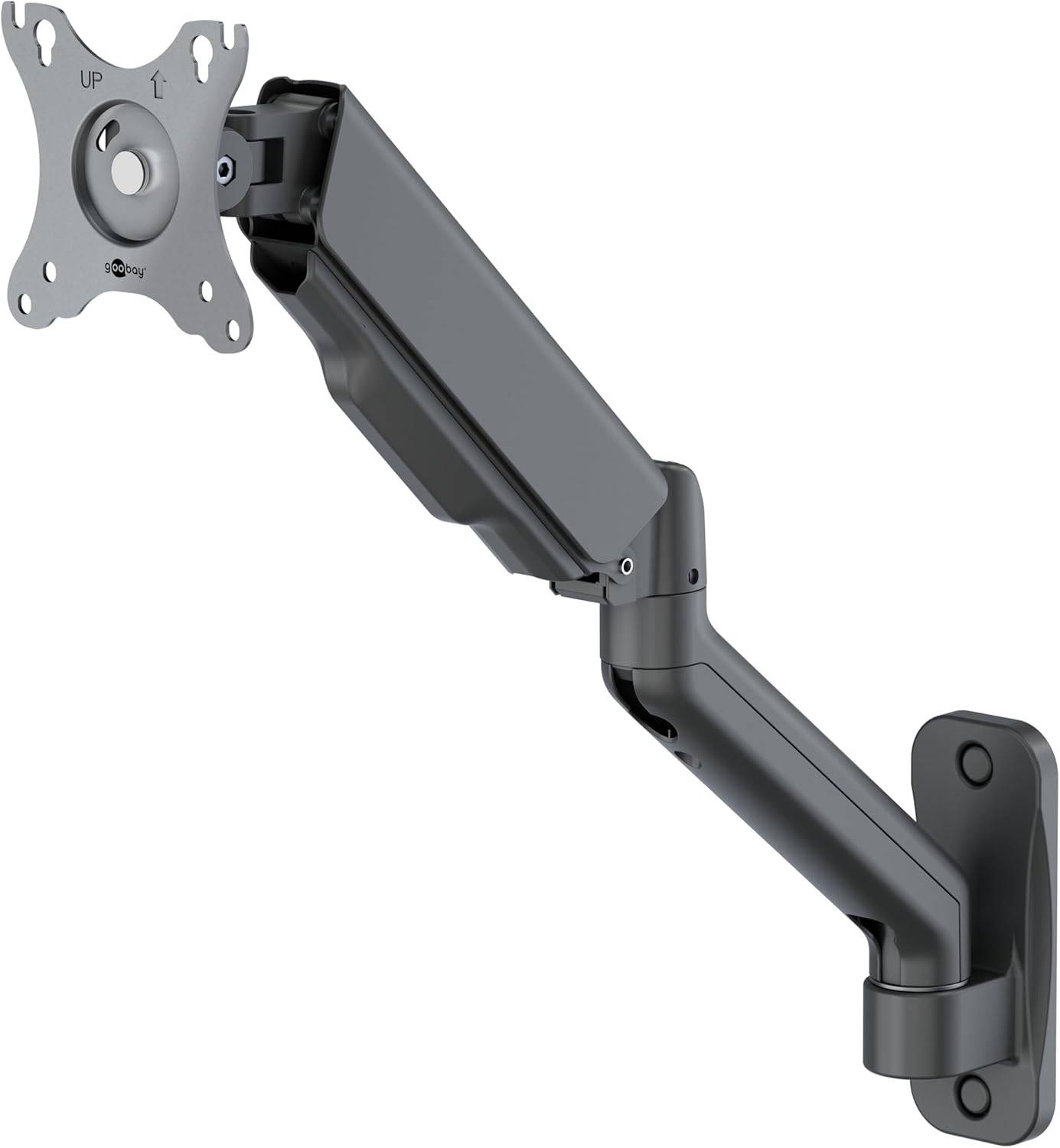 Goobay 70820 Monitorhalterung zur Wandmontage 43 cm (17") - 81 cm (32") VESA Monitorarm schwenkbar neigbar 9 kg-0