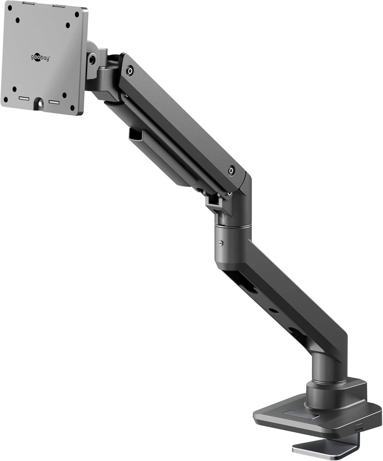 Goobay 74416 Monitorhalterung zur Tischmontage 43 cm (17") - 124 cm (49") VESA Monitorarm schwenkbar neigbar 20 kg-0