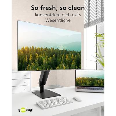 Goobay 70821 Monitorhalterung freistehend Gasdruckfeder 43 cm (17") - 81 cm (32") VESA schwenkbar neigbar 8 kg-5