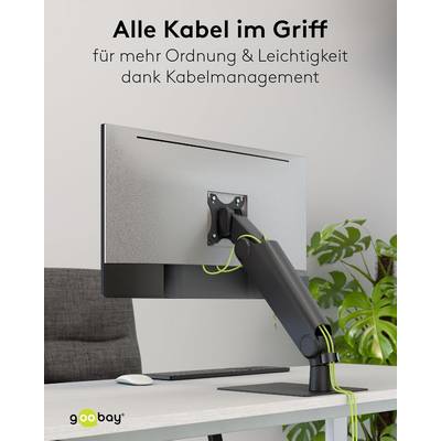 Goobay 70821 Monitorhalterung freistehend Gasdruckfeder 43 cm (17") - 81 cm (32") VESA schwenkbar neigbar 8 kg-4