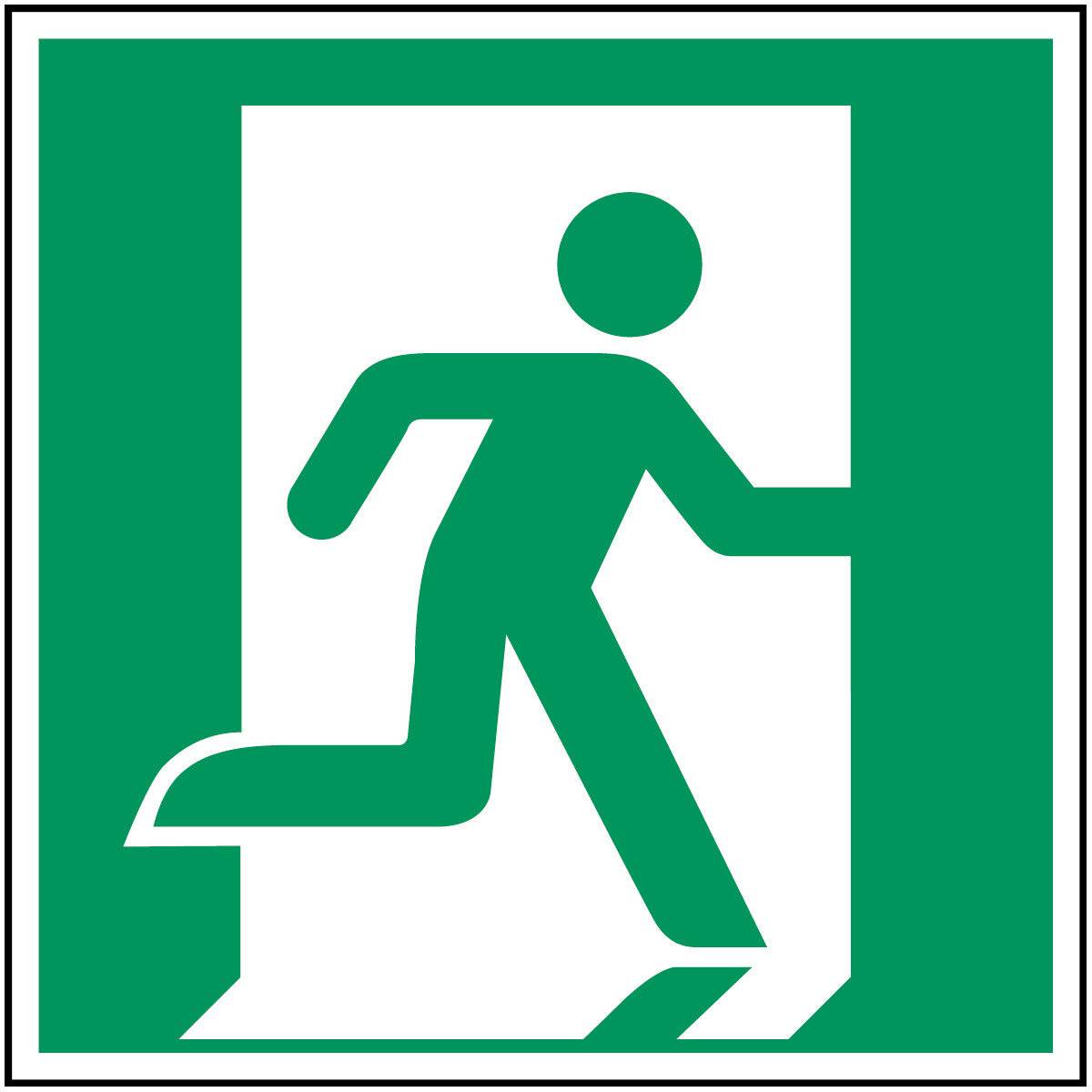 Erste Hilfe & Fluchtweg • Rettungsweg (rechts) • E002 • 315x315 mm • B-7527-0