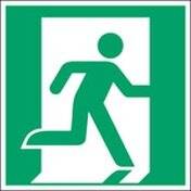 Erste Hilfe & Fluchtweg • Rettungsweg (rechts) • E002 • 315x315 mm • B-7527-1