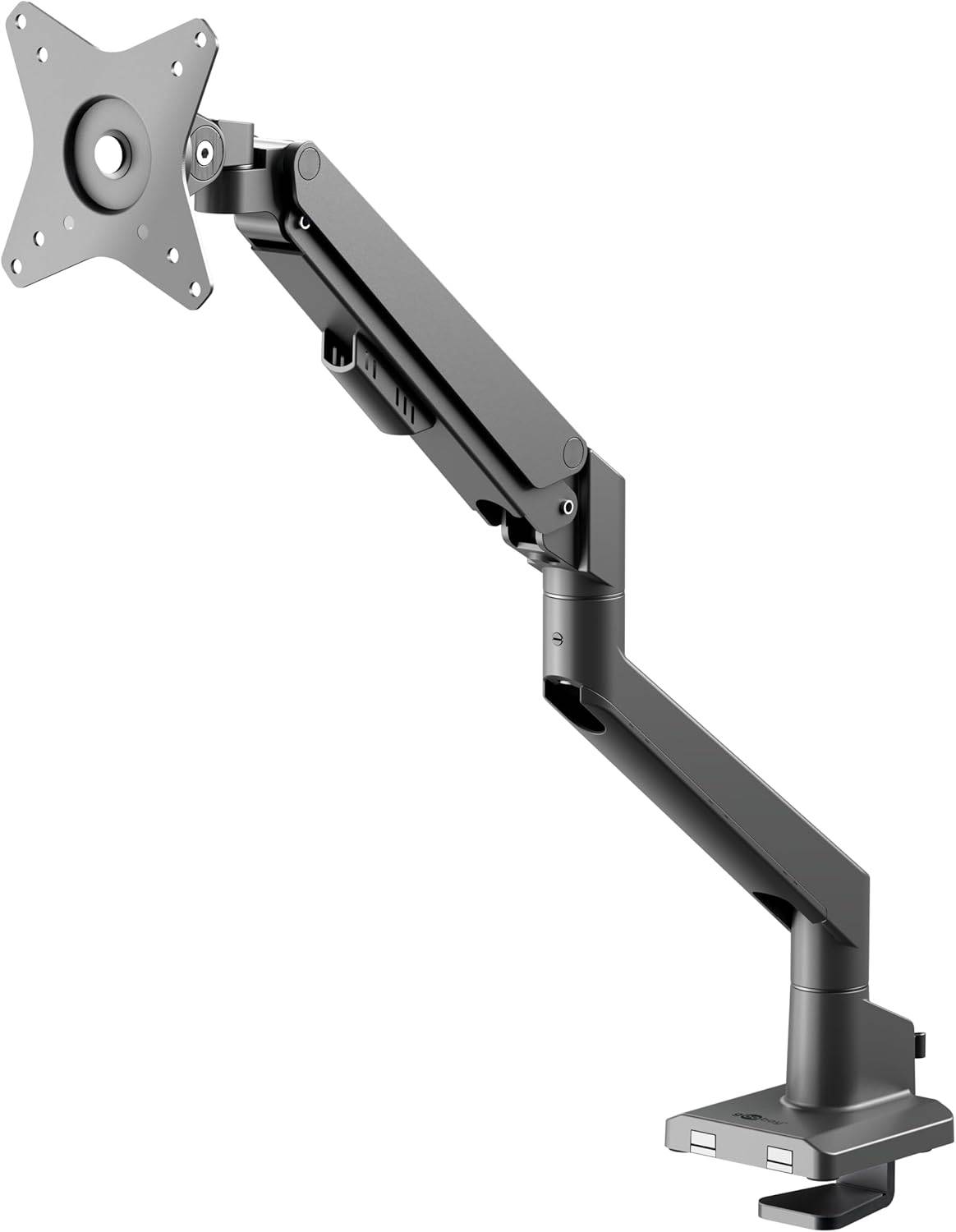 Goobay 70813 Monitorhalterung Gasdruckfeder 43 cm (17") - 81 cm (32") Tischmontage Monitorarm schwenkbar neigbar 9 kg-0