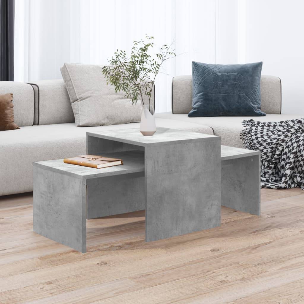 Couchtisch-Set Betongrau 100 x 48 x 40 cm Spanplatte-0